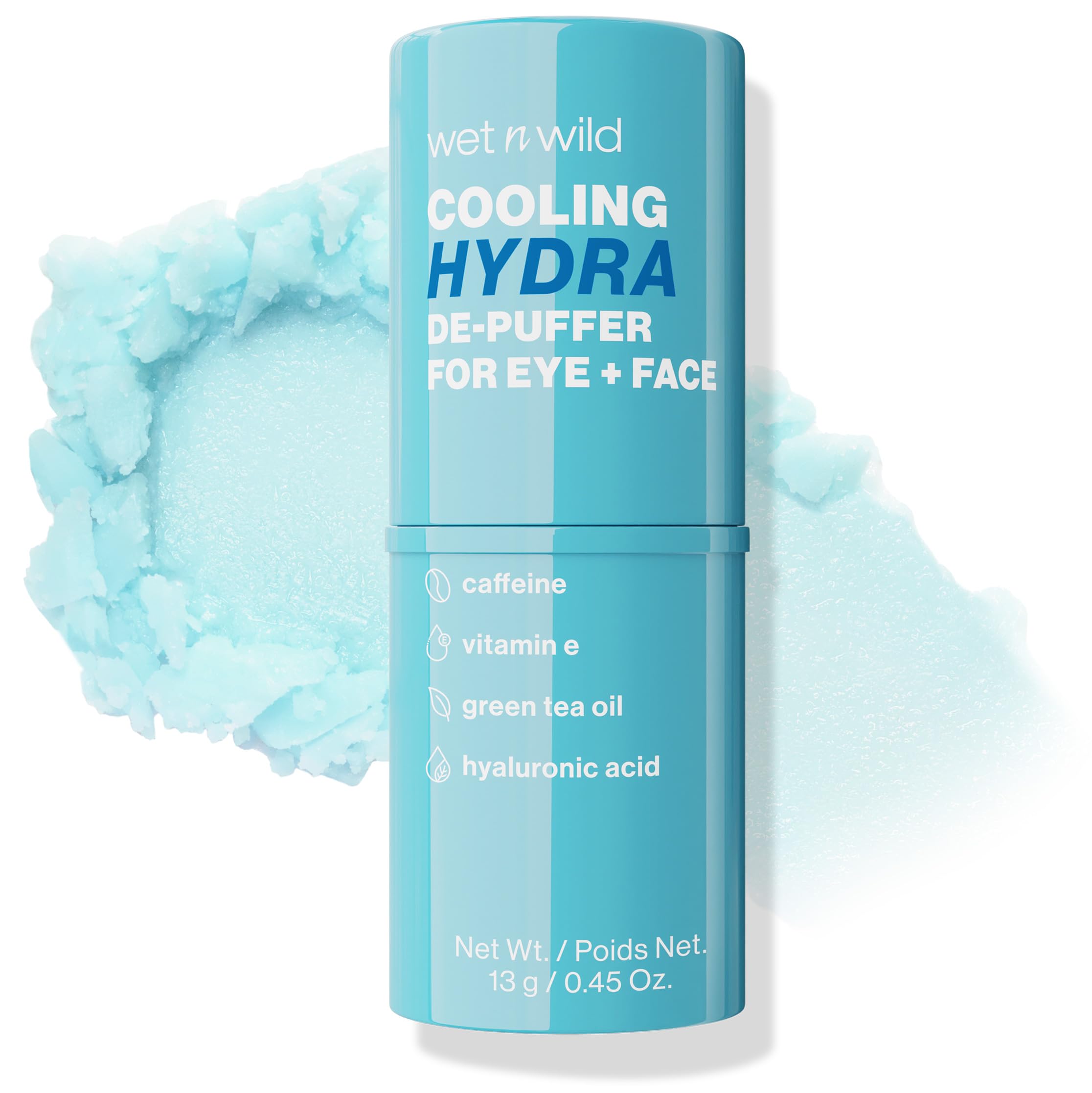 wet n wild Cooling Hydra De-Puffer, Soothing Face Makeup Primer Stick with Vitamin E & Caffeine, Instant Skin Refreshments for All Skin Types and Complexions, Vegan & Cruelty-Free